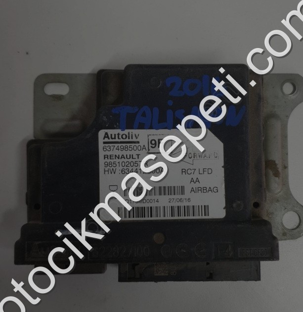 renault talisman 2016 çıkma orjinal airbag beyni (son fiyat)