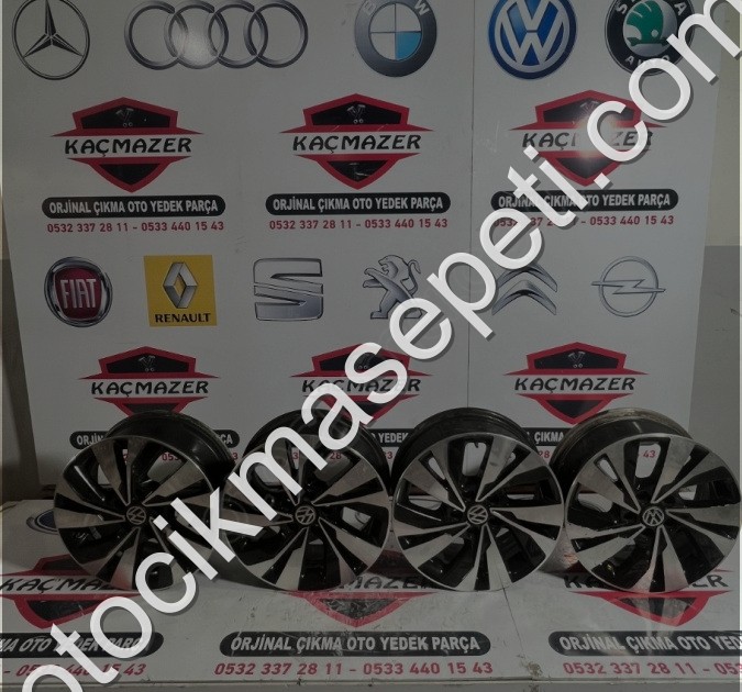 VOLKSWAGEN POLO JETTA 4 ADET TAKIM SİYAH GRİ ÇELİK JANT