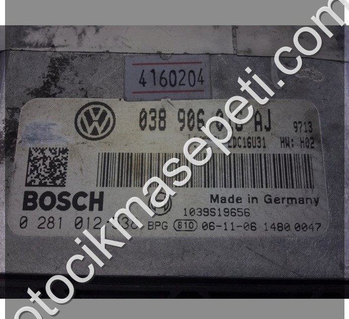 Volkswagen Transporter 1.9 Motor Beyni 0281012538 038906016AJ
