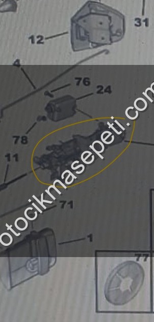 citroen berlingo kapı kumanda tablası sağ 9138 H2