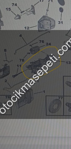 citroen berlingo kapı kumanda tablası  sol 9138 H1