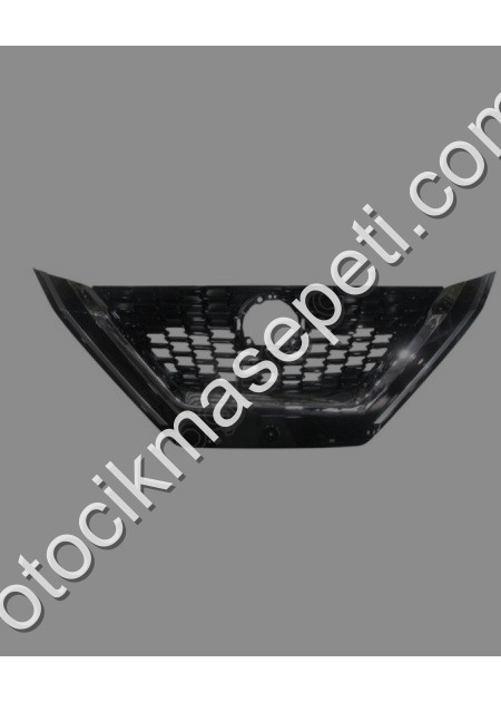 Nissan Qashqai J12 Ön Panjur Siyah Nikelaj Çitali Kamera Delik