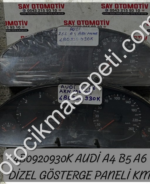 4B0920930K AUDİ A4 B5 A6 DİZEL GÖSTERGE PANELİ KM SAATİ 2000/01